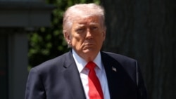 U.S. President Donald Trump departs the White House in Washington
