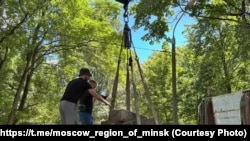 Вываз гістарычных надмагільляў з тэрыторыі Габрэйскага мэмарыяльнага парку ў Менску
