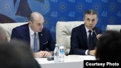 პრემიერ-მინისტრი მამუკა ბახტაძე და "ქართული ოცნების" თავმჯდომარე ბიძინა ივანიშვილი