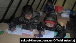 Children in a nomadic school in Yakutia (file photo)