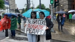 Ispred Vlade Srbije održan je još jedan u nizu protesta u organizaciji studenata u blokadi 