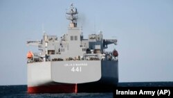 The Makran, Iran's largest military vessel, took part in the naval exercises in the Gulf of Oman. (file photo)