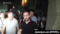 Armenia -- Hayk Sarkisian, a nephew of former President Serzh Sarkisian, is detained by law enforcement officers, Yerevan, 4 July, 2018.