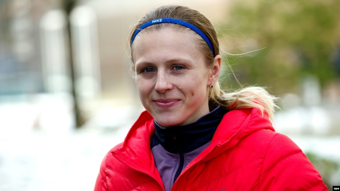 Russian whistle-blower Yulia Stepanova in Berlin in February 2015