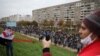 Belarus - Anti-Lukashenka protest march in Minsk, 18oct2020