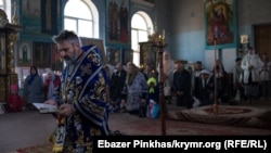 Богослужение в честь праздника Покрова в Кафедральном соборе Владимира и Ольги Православной церкви Украины в Симферополе, 14 октября 2019 года