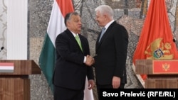 Duško Marković (D) i Viktor Orban (L) nakon sastanka u Podgorici