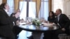 Russian President Vladimir Putin (right) speaks with French actor Gerard Depardieu during their meeting in Sochi in January 2013.