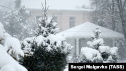 Симферополь после снегопада, 13 февраля 2021 года