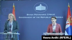 Premijerke RS i Srbije Željka Cvijanović i Ana Brnabić na sastanku u Beogradu 10. novembra