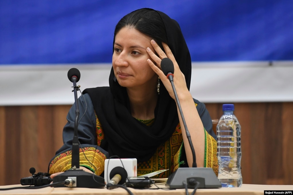 Prominent Afghan rights activist Shaharzad Akbar has described the removal of issues like women's rights from the Doha meeting's agenda as a "big betrayal." (file photo)