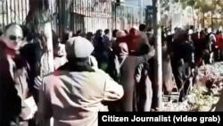 Iran -- Video grab of protest around Tehran University on Monday December 31, 2018.