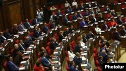 Armenia - The newly elected National Assembly holds its first sitting in Yerevan, 18May2017.