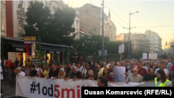 Съботният протест по улиците на Белград