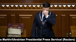 Володимир Зеленський під час інавгурації на посаду президента України. Київ, 20 травня 2019 року