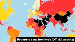 Страны на карте из исследования «Индекс свободы прессы — 2018», составляемого международной организацией «Репортеры без границ».