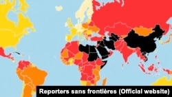 Աշխարհի քարտեզը՝ ըստ «Լրագրողներ առանց սահմանների» կազմակերպության 2018-ի Մամուլի ազատության ցուցիչի