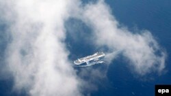 Imagine din cursul operațiunilor de detectare a avionului dispărut în 2014