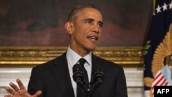 Барак Обама выступает в Белом доме, 18 сентября 2014
