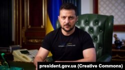 Presidenti ukrainas, Volodymyr Zelensky. 22 shtator 2022.