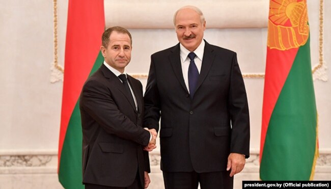 Александр Лукашенко и новый посол РФ в Белоруссии Михаил Бабич