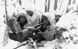Финские пулеметчики во время Зимней войны