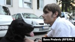 Andrija Samardžić i njegov pas, septembar 2010