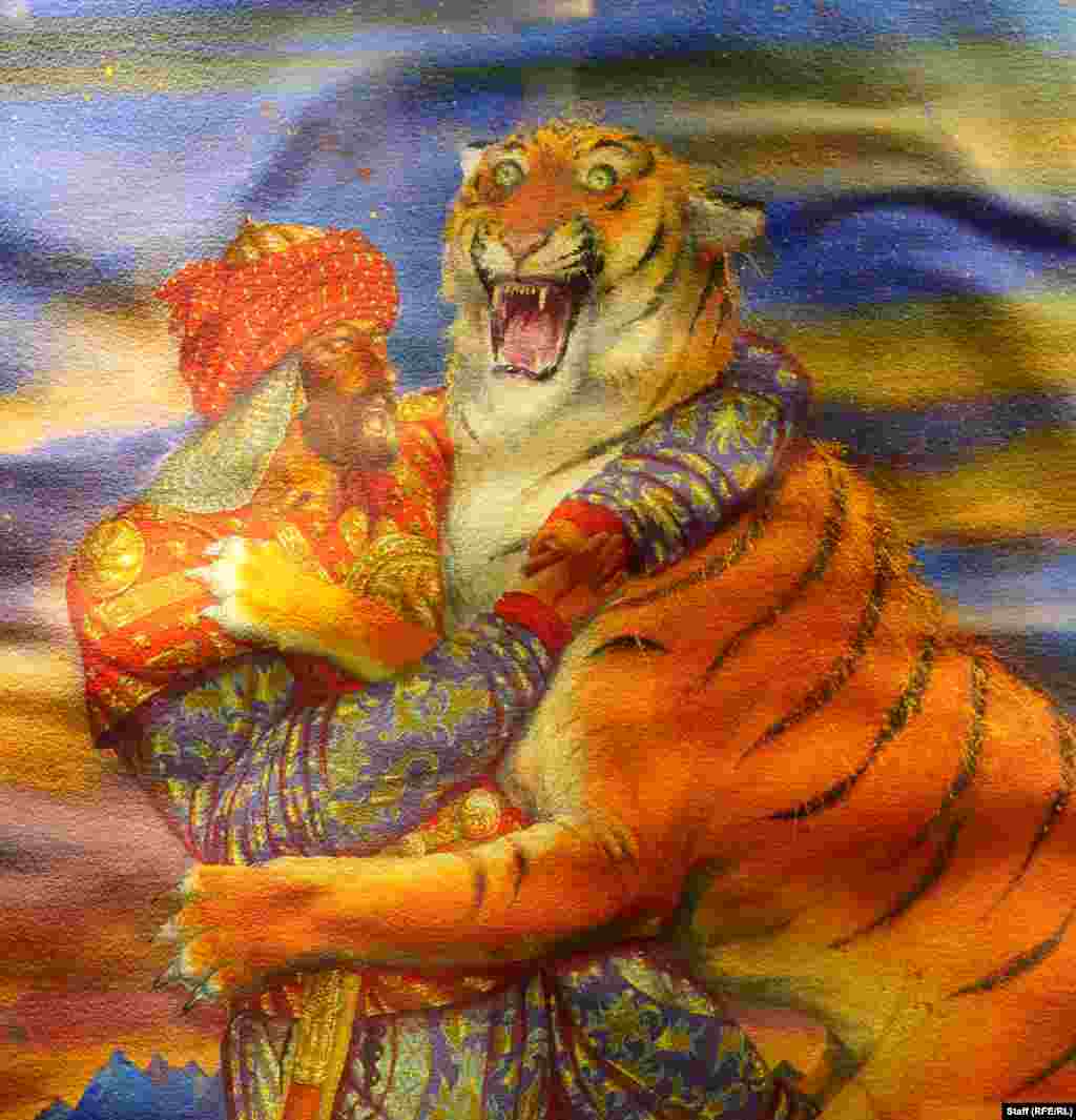 Detail of A Fight With A Tiger.