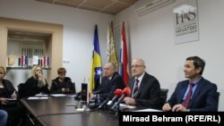 Bariša Čolak, Božo Ljubić i Ivan Vukoja na pres-konferenciji, Mostar