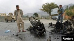 File photo of a suicide attack in Parwan province.