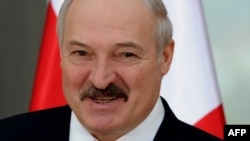 Президент Беларуси Александр Лукашенко на пресс-конференции в Тбилиси во время визита в Грузию. 23 апреля 2015 года