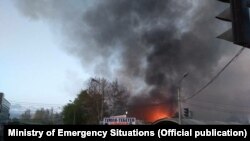 Пожар на Ошском рынке, 13 апреля 2018 г.