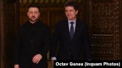 Володимир Зеленський і Нікушор Дан під час зустрічі в Бухаресті, 12 березня 2026 року