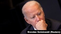 Presidenti i SHBA-së, Joe Biden në samitin e NATO-s në Bruksel më 14 qershor 2021. 