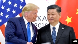 Дональд Трамп і Сі Дзіньпін, архіўнае фота