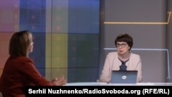 Міністр соціальної політики України Марина Лазебна і ведуча Інна Кузнецова