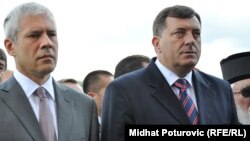 Boris Tadić i Milorad Dodik na otvaranju Osnovne škole "Srbija" na Palama kod Sarajeva, Foto: Midhat Poturović