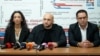 ფოტოზე: ნია მჭედლიშვილი, გიორგი ქართველიშვილი და ლევან ყურაშვილი