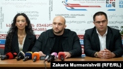 ფოტოზე: ნია მჭედლიშვილი, გიორგი ქართველიშვილი და ლევან ყურაშვილი