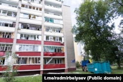 Дом в Нижнекамске, повреждённый в результате удара беспилотника, август 2026 года