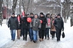 Евгений Доможиров на акции "Забастовка избирателей", 28 января 2018