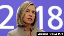 EU foreign policy chief Federica Mogherini (file photo)