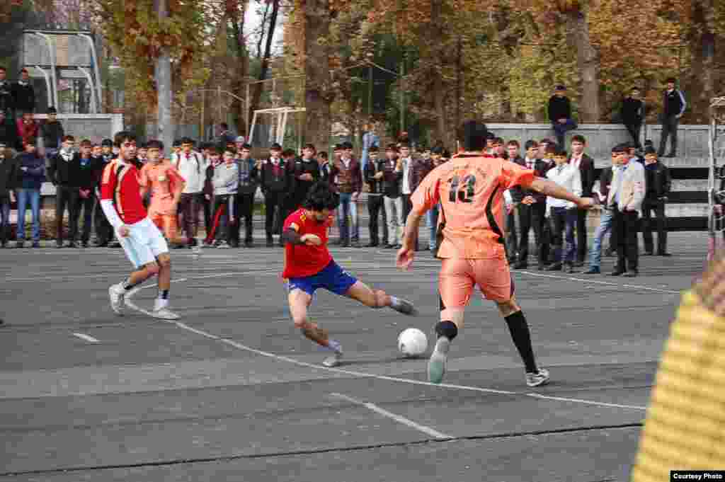 Football championship between universities of Dushanbe, 25Nov2010