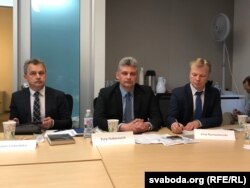 Анатоль Лябедзька, Юрась Губарэвіч і Віталь Рымашэўскі, архіўнае фота