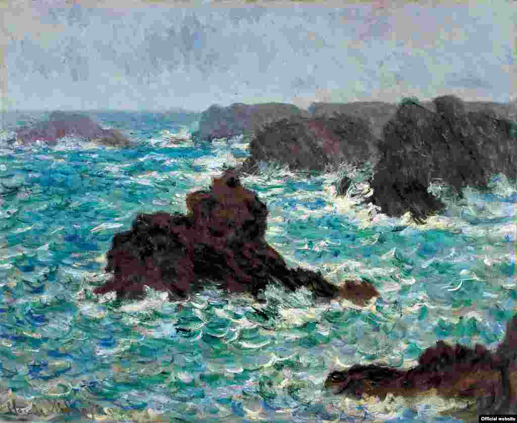 Claude Monet, Belle-Île, Efect de ploaie (1886). Bridgestone Museum of Art, Ishibashi Foundation, Tokyo.