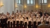 Київський дитячо-юнацький хор «Щедрик» під час виступу у Празі. Чехія. 31 березня 2026 року