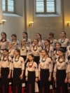 Київський дитячо-юнацький хор «Щедрик» під час виступу у Празі. Чехія. 31 березня 2026 року