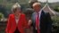 Britain's Prime Minister Theresa May and U.S. President Donald Trump