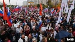 На митинге в Москве. Иллюстративное фото.