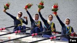 تیم روئینگ دختران ایران در مسابقات آسیایی چین/ عکس تزئینی است